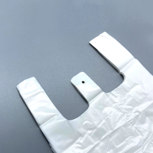 (유백색) 손잡이 비닐봉투 (35cm(M6)x40cm, 0.02T) 100매
